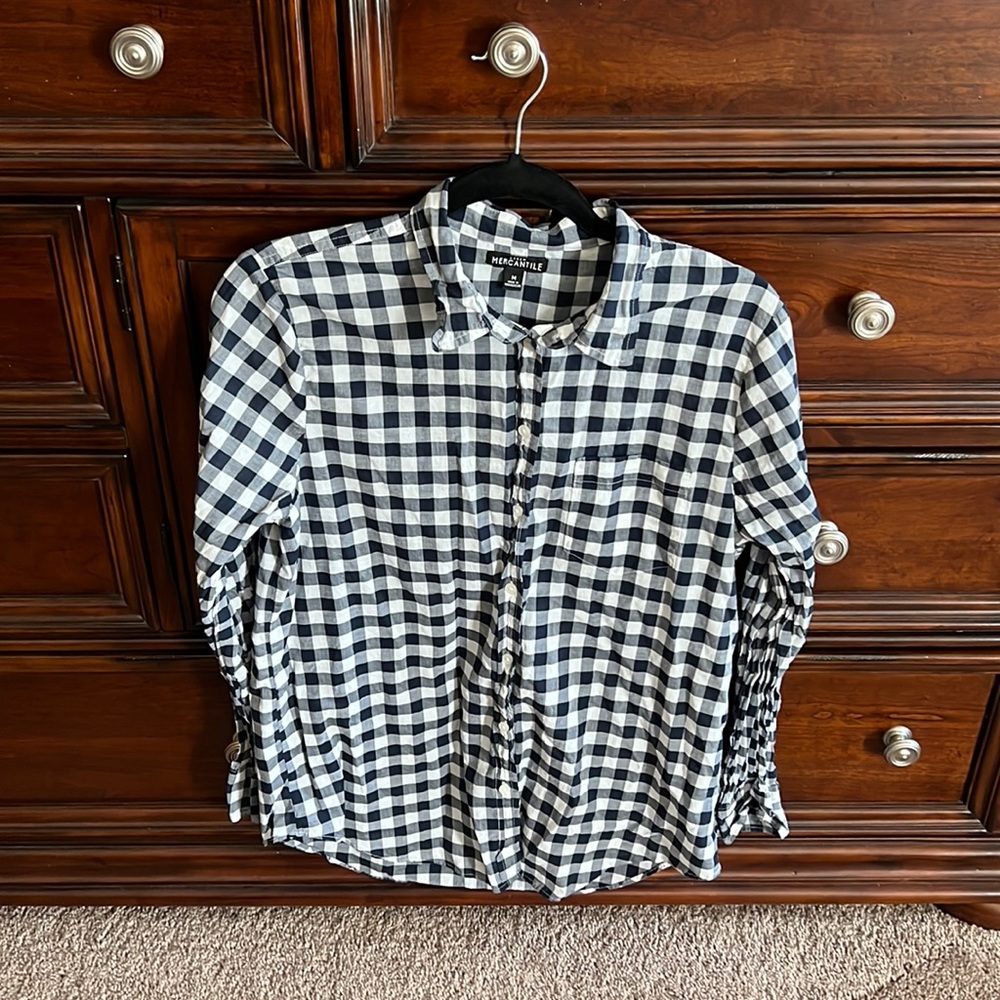 Jcrew gingham shirt - M